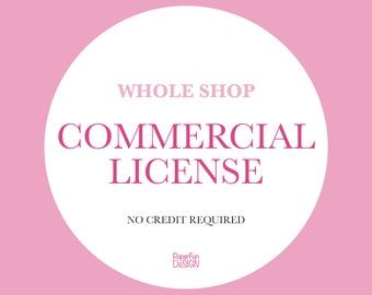 UNLIMITED Commercial License for whole shop. NO Credit required. For Unlimited present and future sets. CL