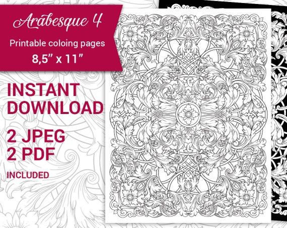 Download Pdf Jpeg Digital Adult Coloring Pages Printable Coloring Etsy
