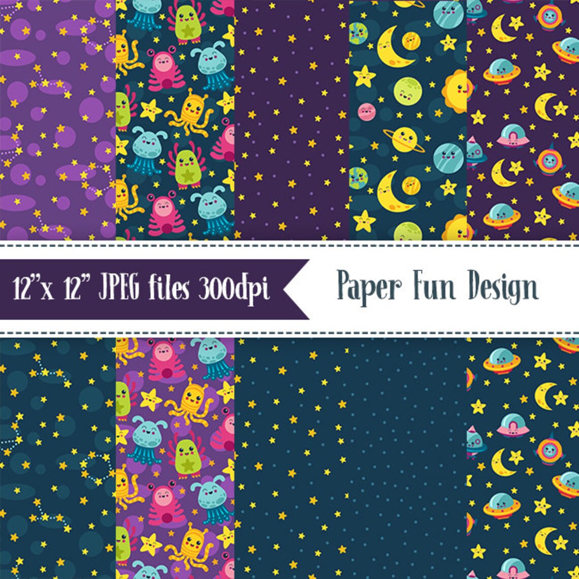 Pattern Space Paper Outer Space Digital Paper. Seamless Pattern. Digital Background. Space ...