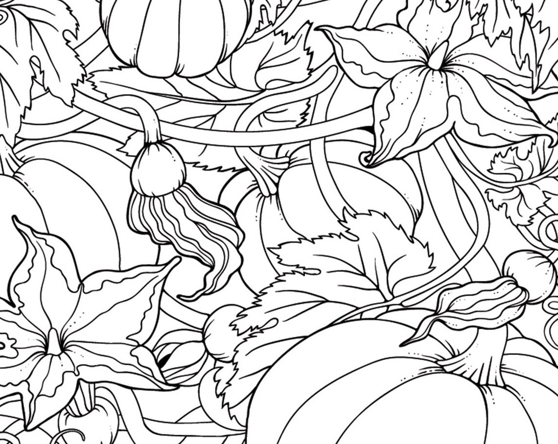 PDF JPEG Digital Adult Coloring Page Botanical Printable - Etsy