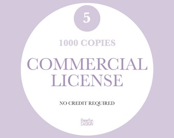 LIMITED Commercial License for 5 products. NO Credit required. CL