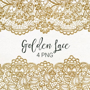 Goldene Spitze, modern, modern, Bohemian, Hochzeit, Einladungs-Dekor, Hochzeit, Clip Art, modern