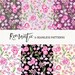 Digital Paper Pack. Fabric Pattern. Floral Digital Paper, Romantic ...