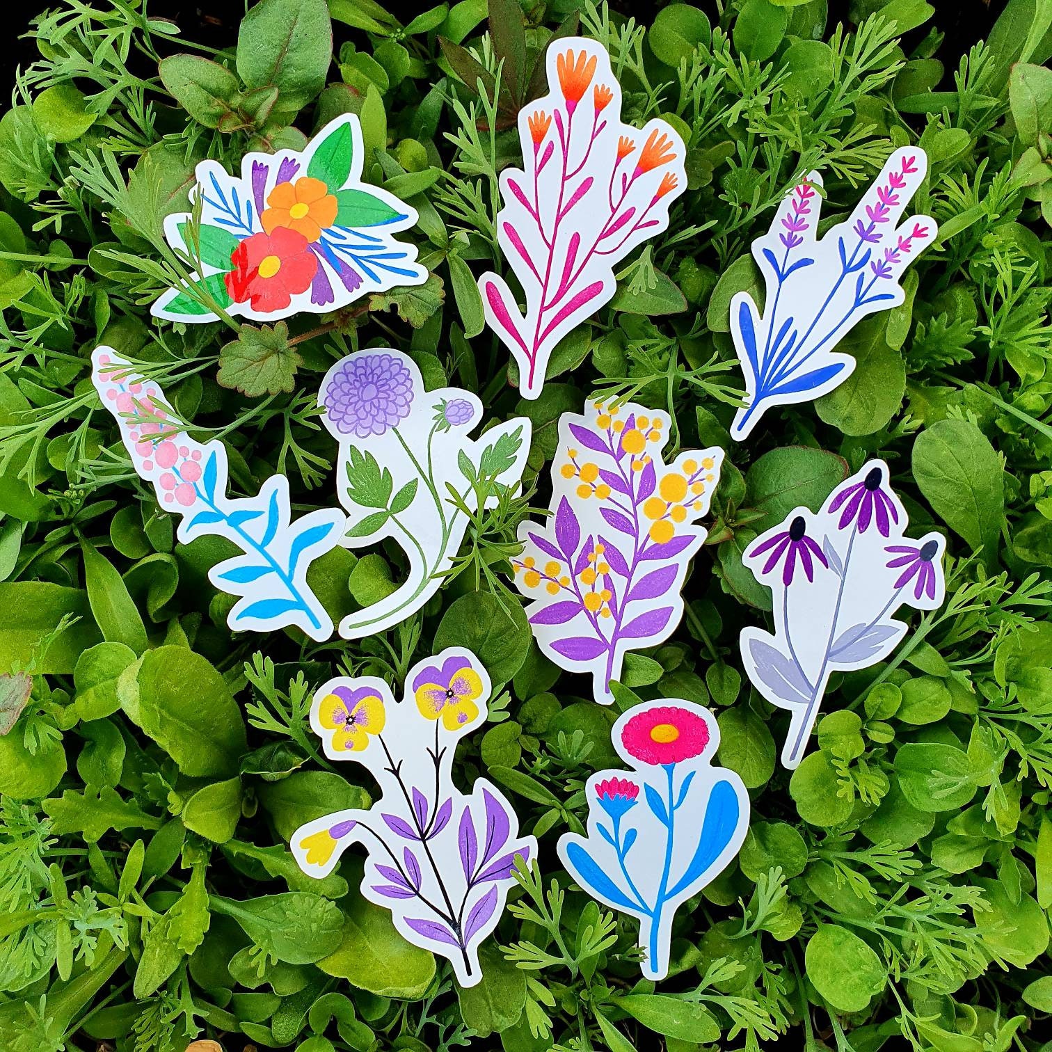 Queer Flowers Vinyl Stickers LGBTQIA Pride Etsy