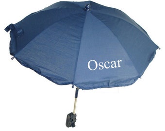 navy pram parasol