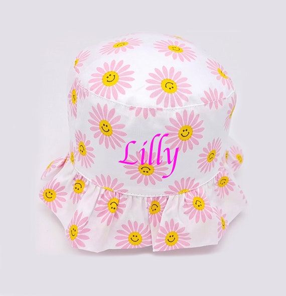 Girl Poplin Flower Frill Bucket Hat - Etsy