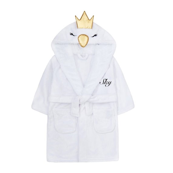 girls white dressing gown