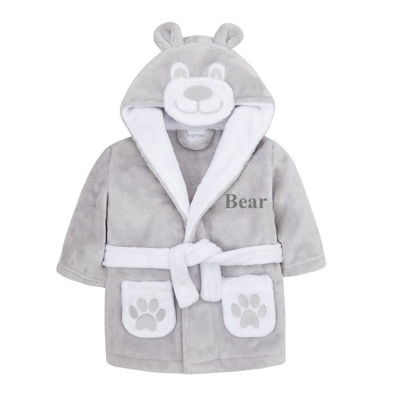 baby grey dressing gown