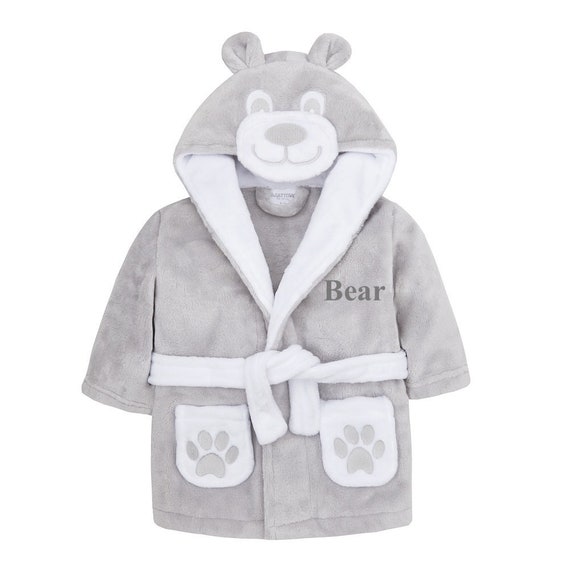 grey baby dressing gown