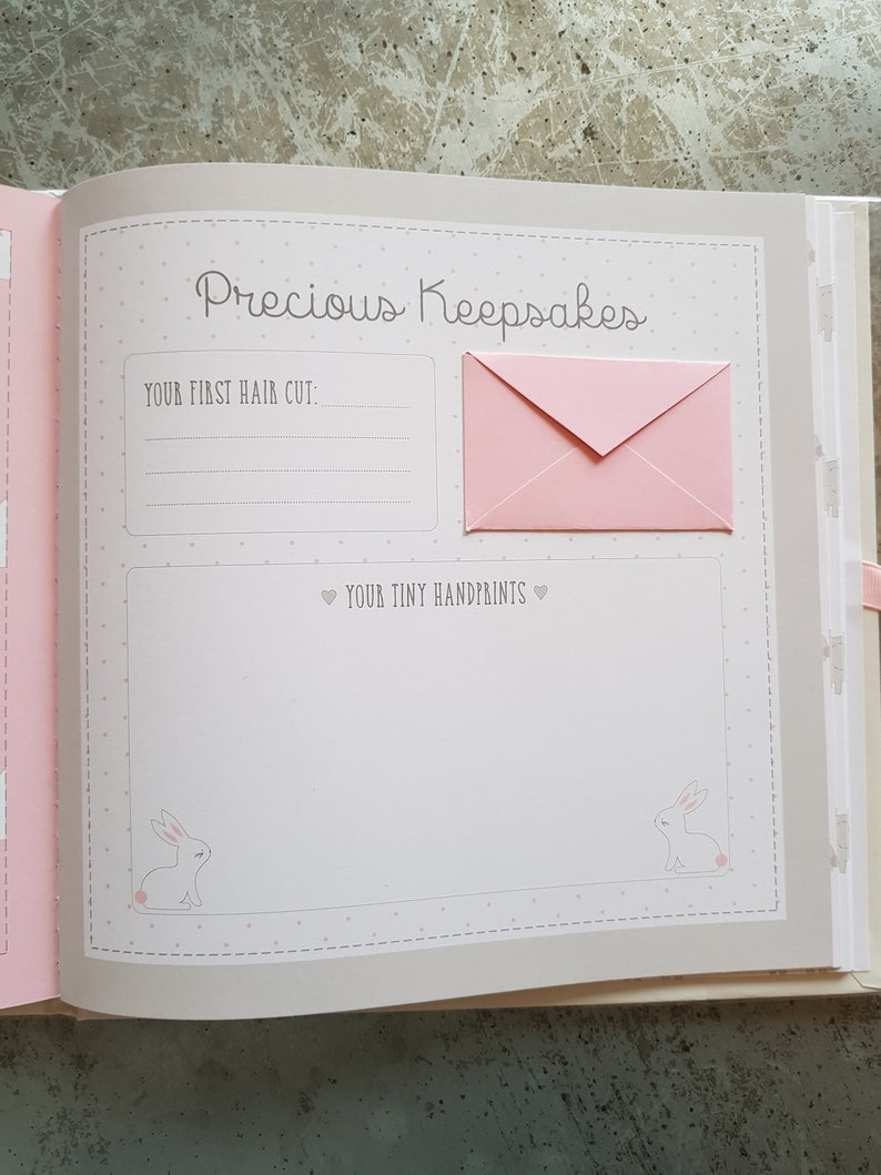 My First Year Record Book / Baby Photo Album in Pink Etsy