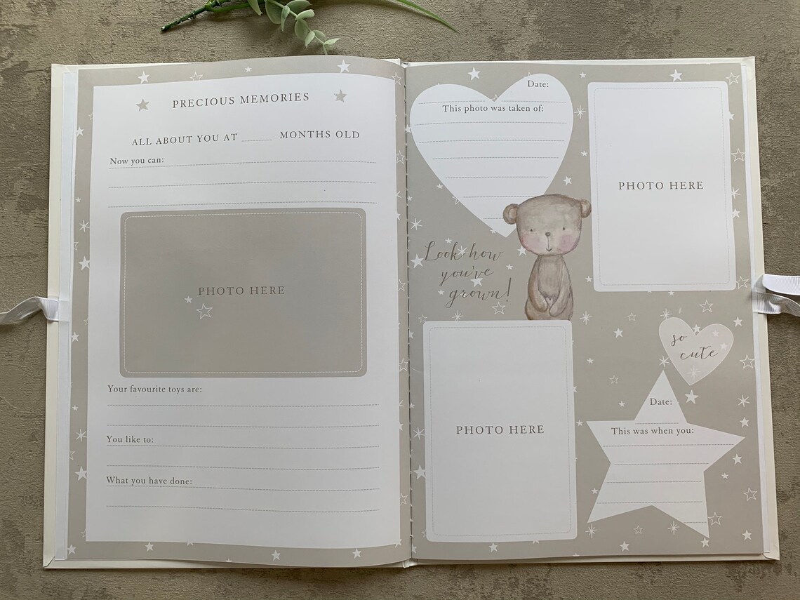 Personalised Baby Record Memory Book Christening Gift New Etsy