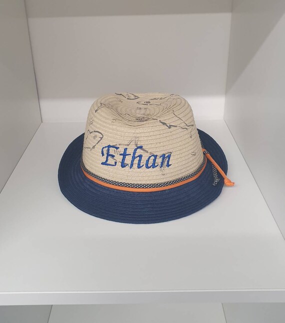 Boys Sun Hat Shark Print Trilby Hat 