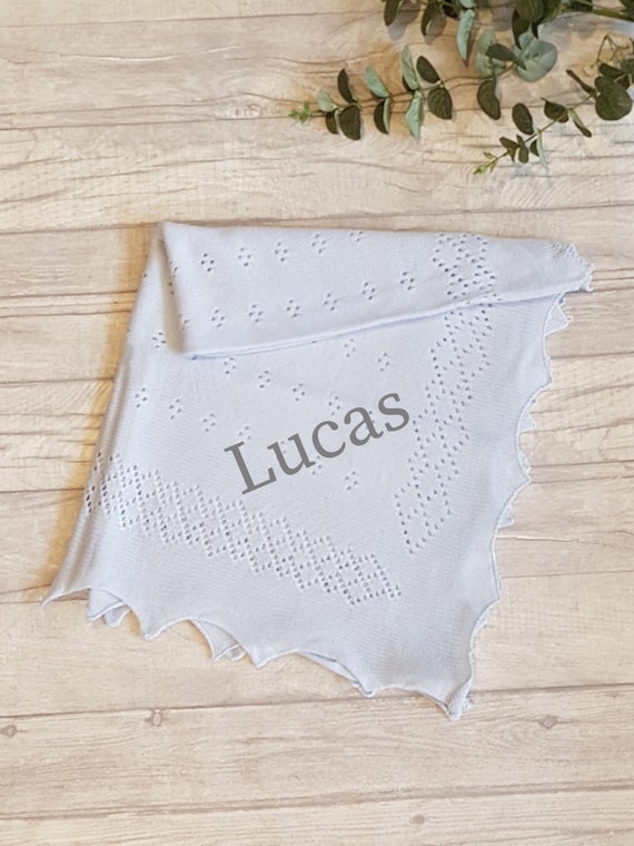 personalised baby shawl