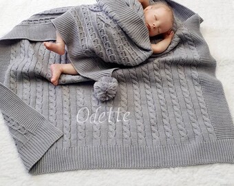 grey pram blanket