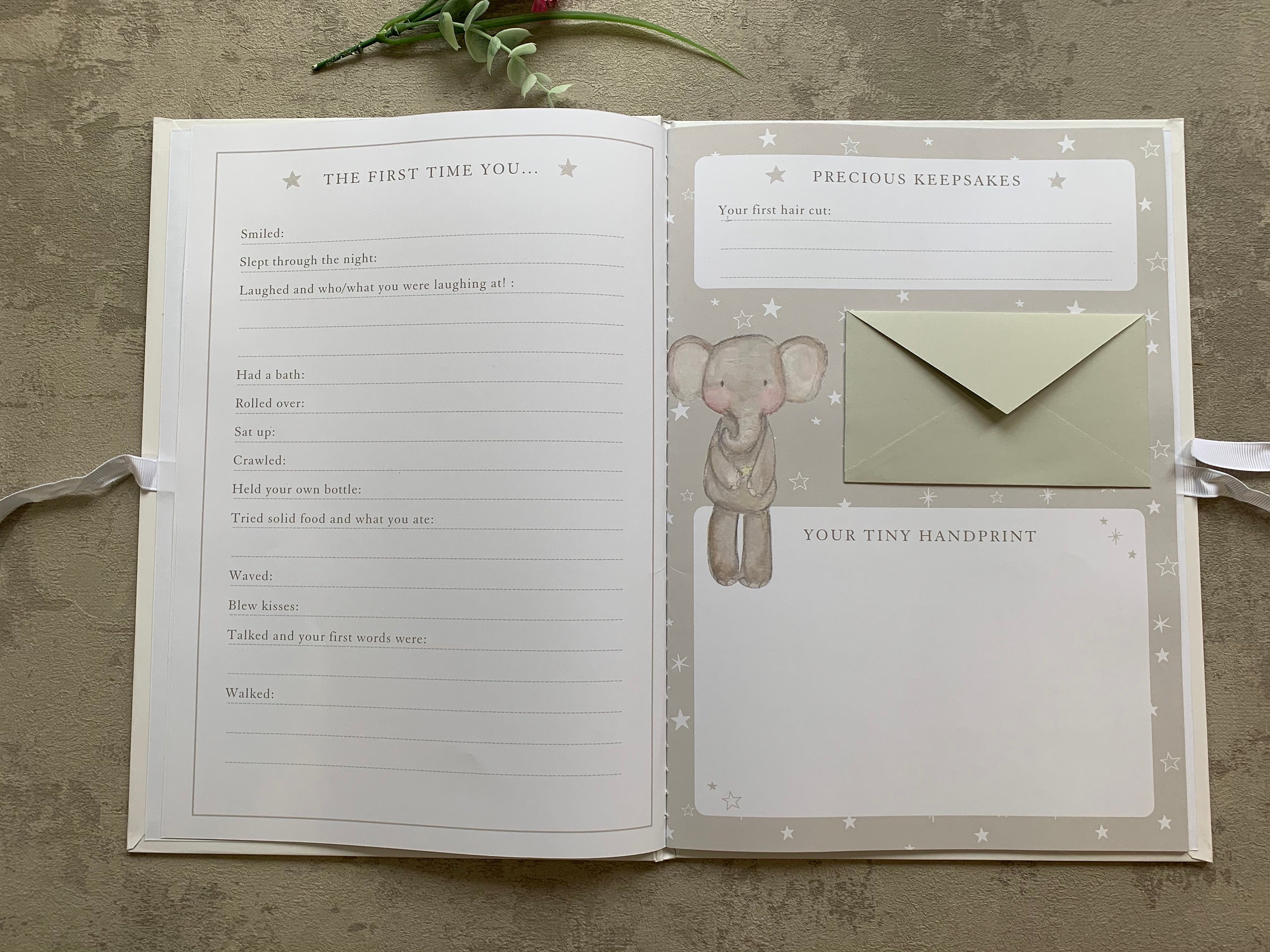 Personalised Baby Record Memory Book Christening Gift New Etsy