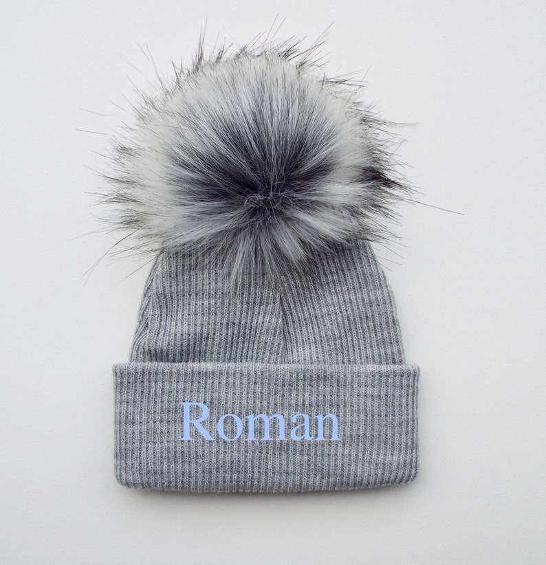 personalised knitted baby hats