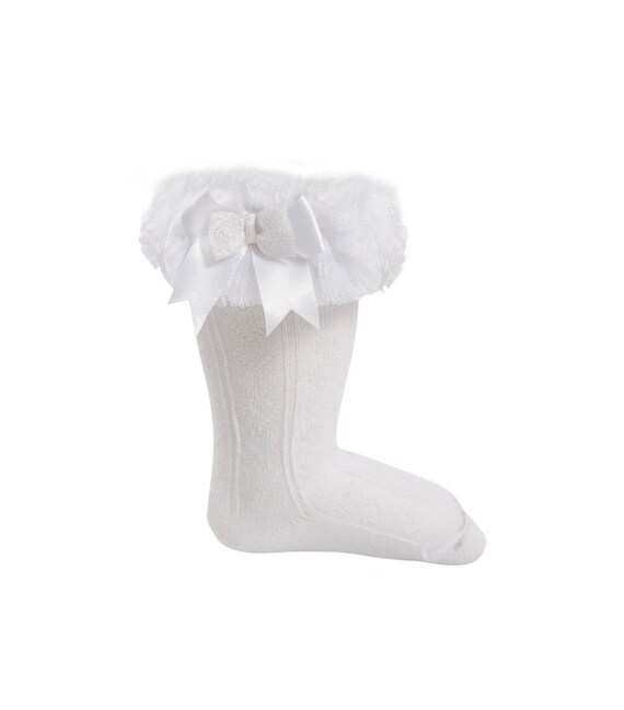 Toddler Girls White Knee-length Tutu Socks / Spanish Socks / - Etsy UK