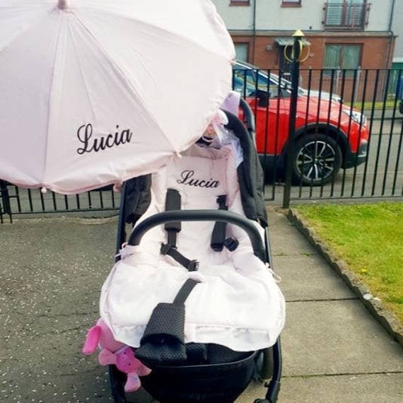 pink pram parasol