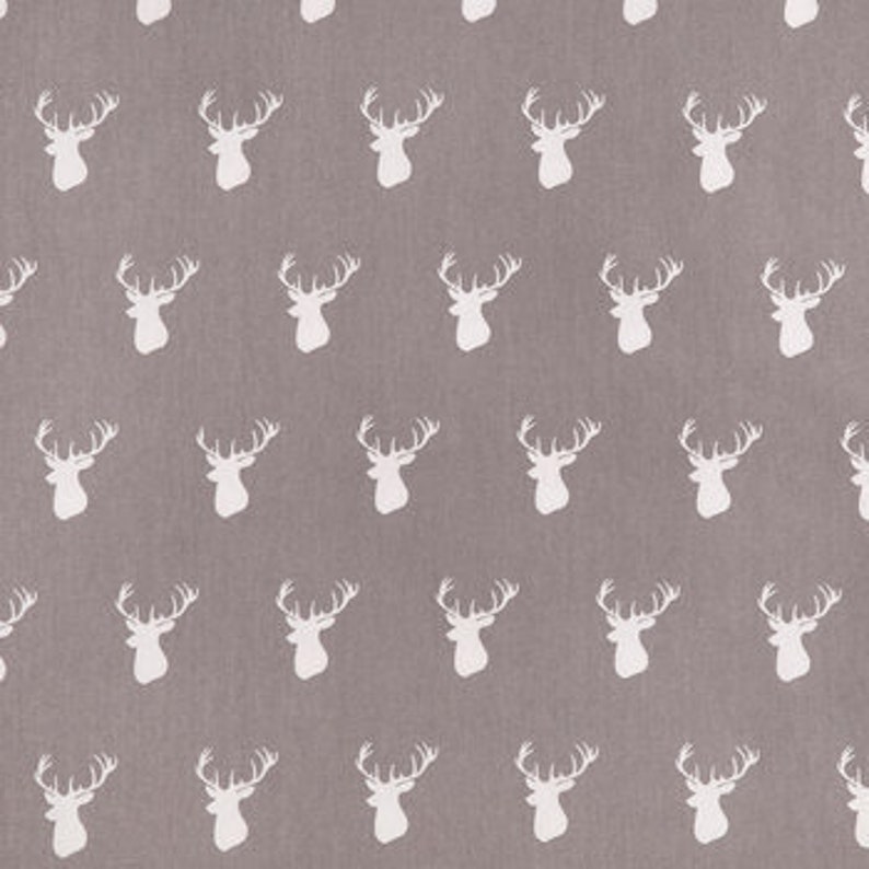 Custom Made Standard Changing Pad Cover Gray Deer Heads