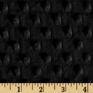 Baby/Infant Blanket  Minky Dimple Dot Black