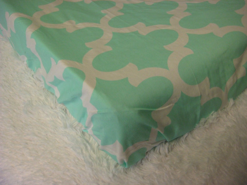 Custom Order Standard Changing Pad Cover Minky Dimple Dot Cuddle Mallard Blue Green