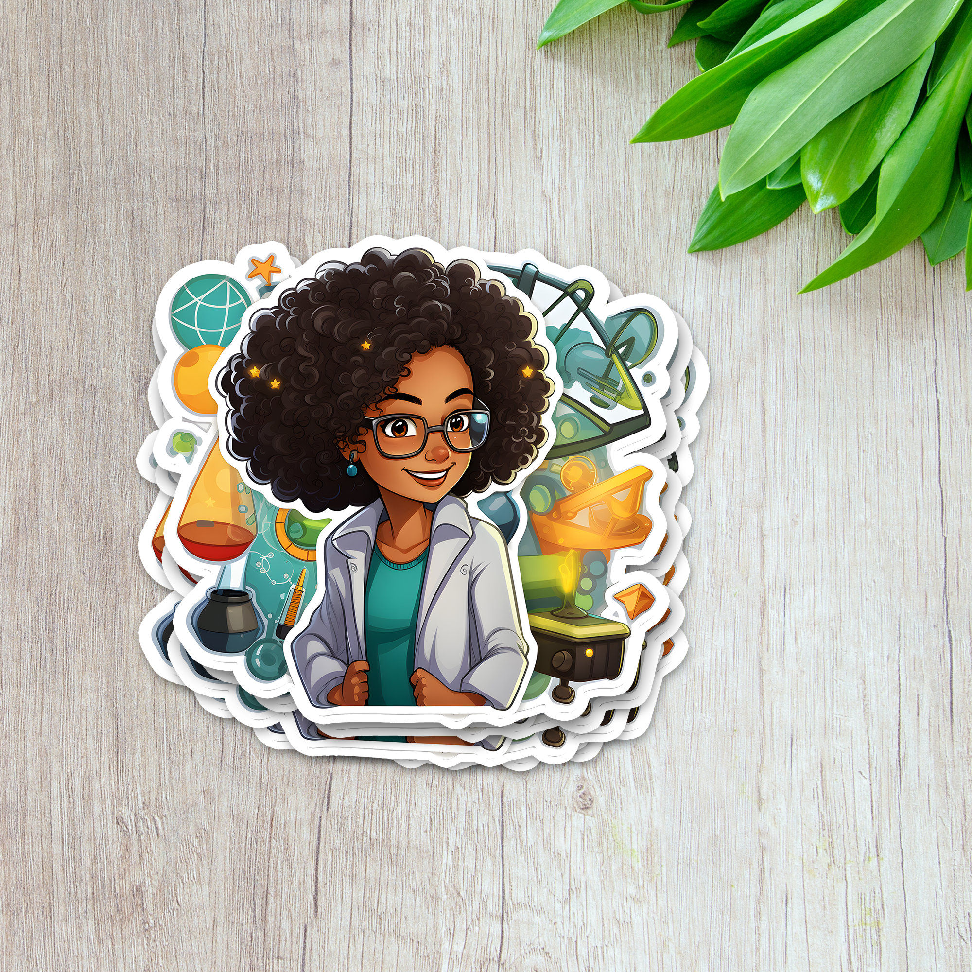 Zwart in STEM Sticker / Woman in Science / Sticker