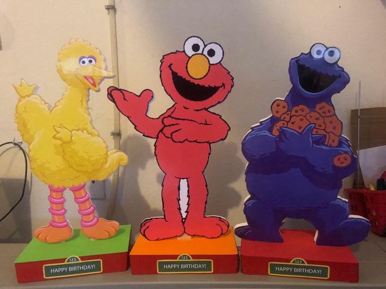 3 large Sesame Street centerpieces Etsy