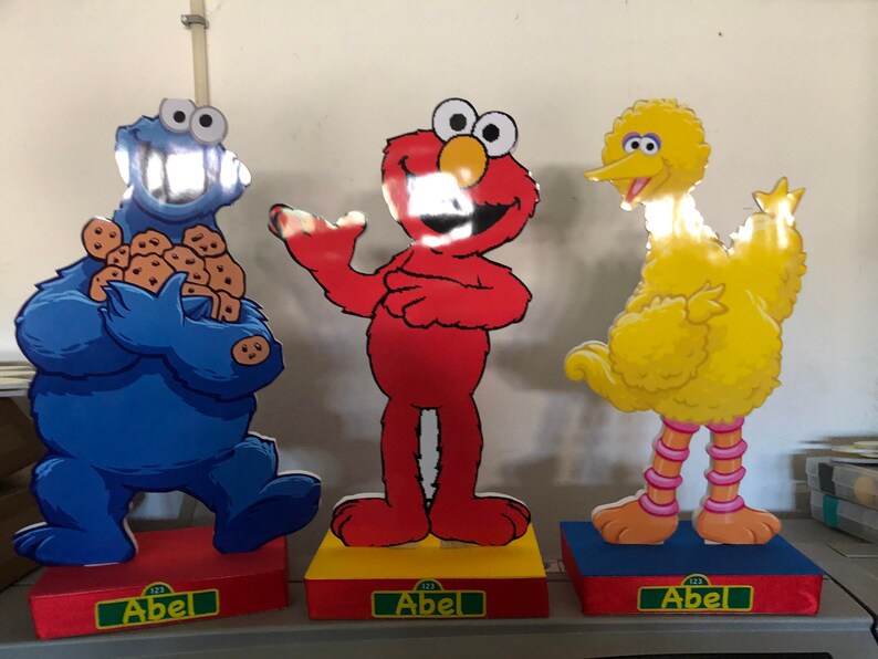 3 large Sesame Street centerpieces Etsy
