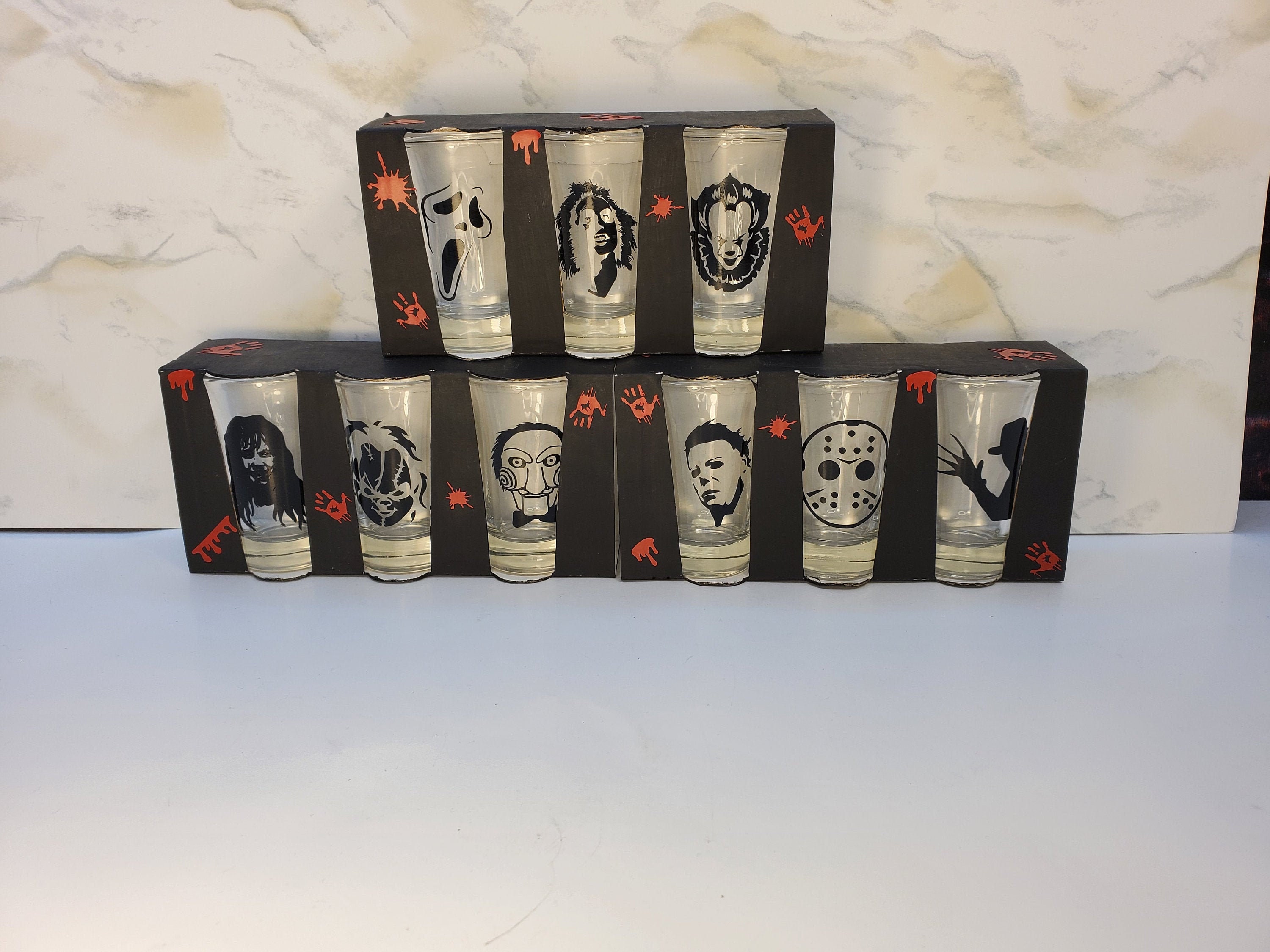 小物 HIDE&SEEK THE SPOOKY HOUSE SHOT GLASS Amazon.com | Gift Boutique Plastic Reusable Halloween