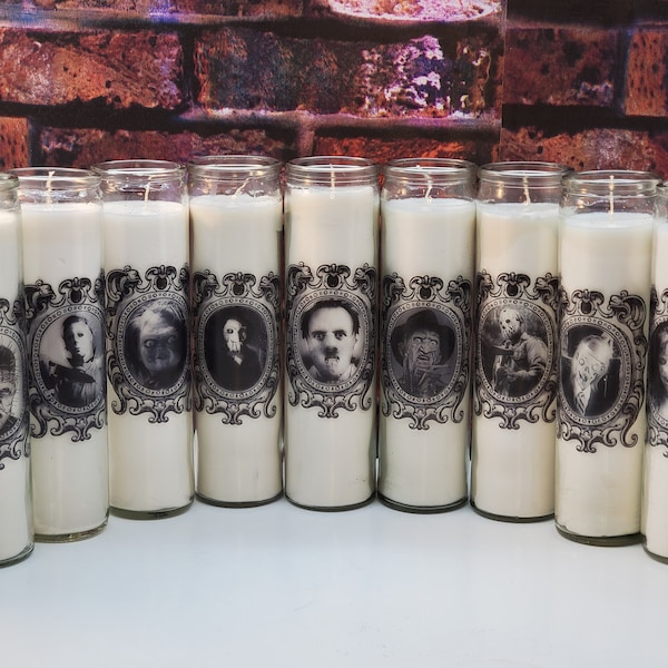 Horror themed candles