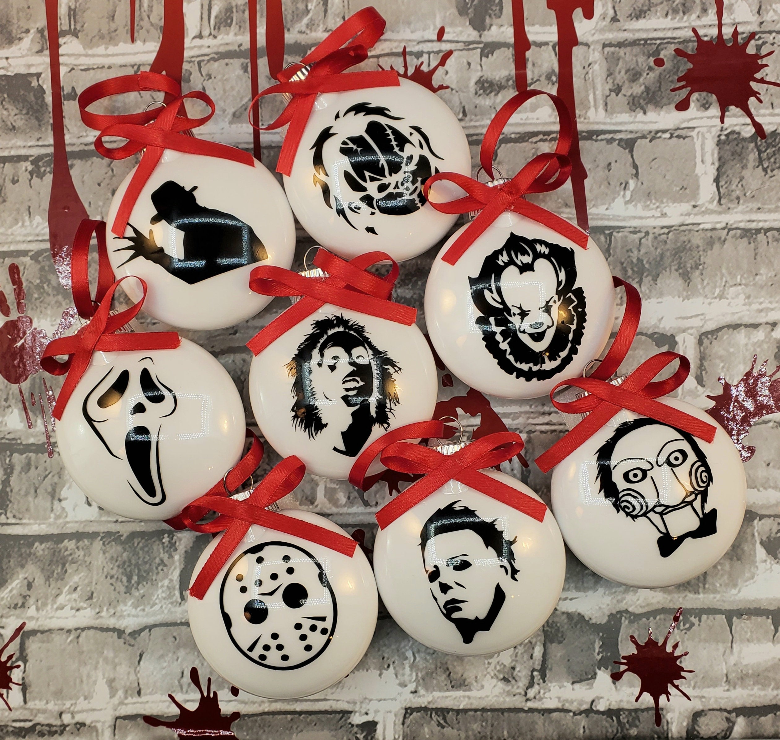 Horror Ornaments 3.5 Ornaments Horror Decor Etsy