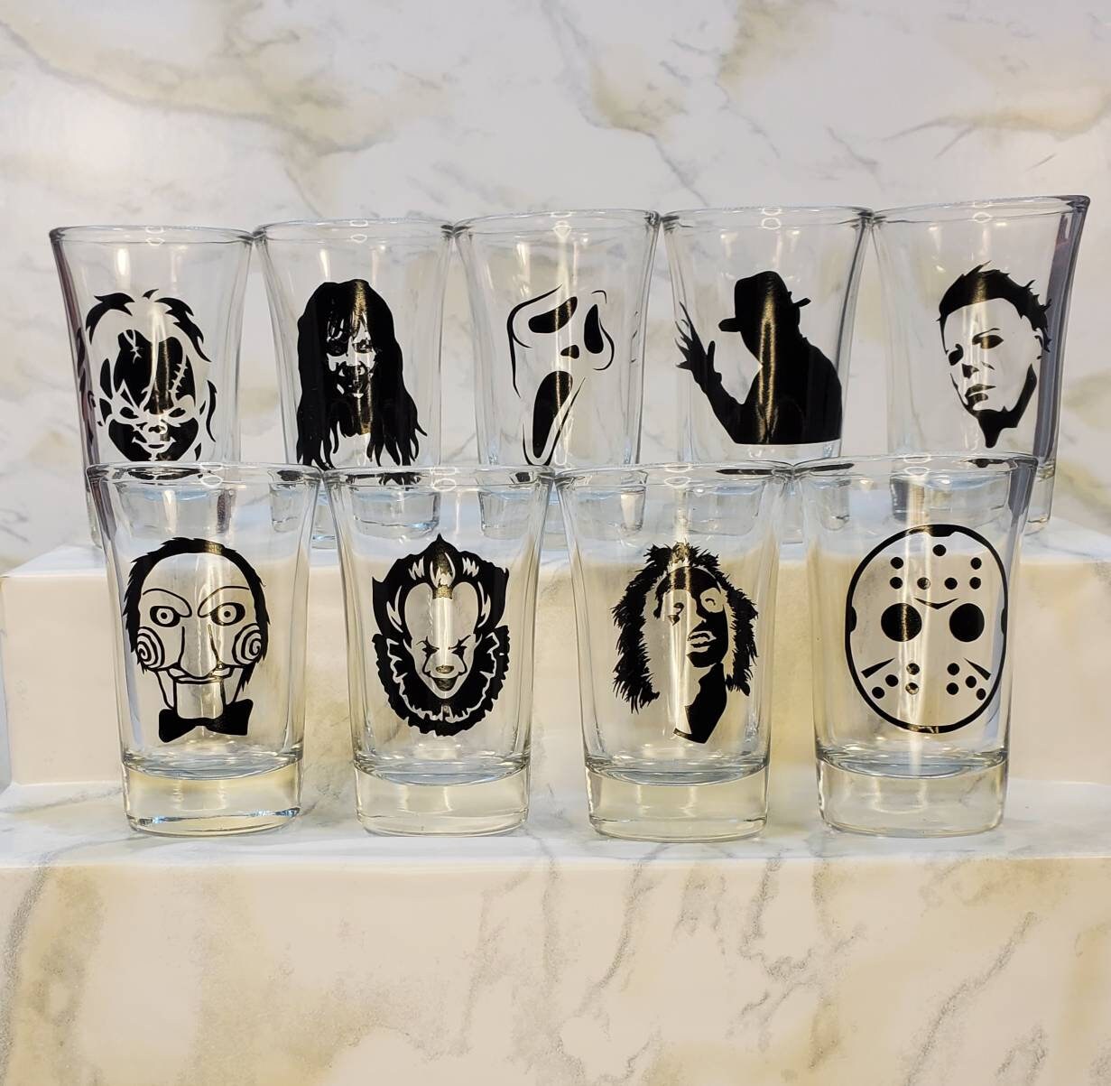 小物 HIDE&SEEK THE SPOOKY HOUSE SHOT GLASS Amazon.com | Gift Boutique Plastic Reusable Halloween