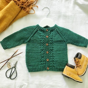 Patrón de tejido || Patrón de tejido Mia Baby Cardigan - patrón de tejido de arriba hacia abajo sin costuras, apto para principiantes