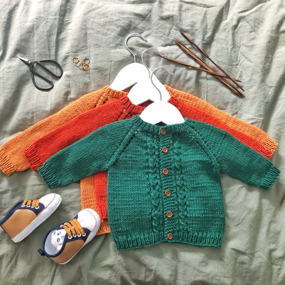 Easy baby cardigan best sale pattern