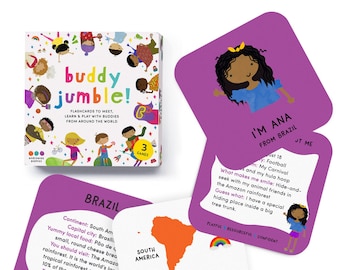 Buddy Jumble Card Game | Fun Geography Cards for Children