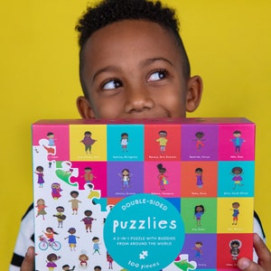 Puzzlies: double-sided, 100-piece puzzle | jigsaw puzzle for children 4-12