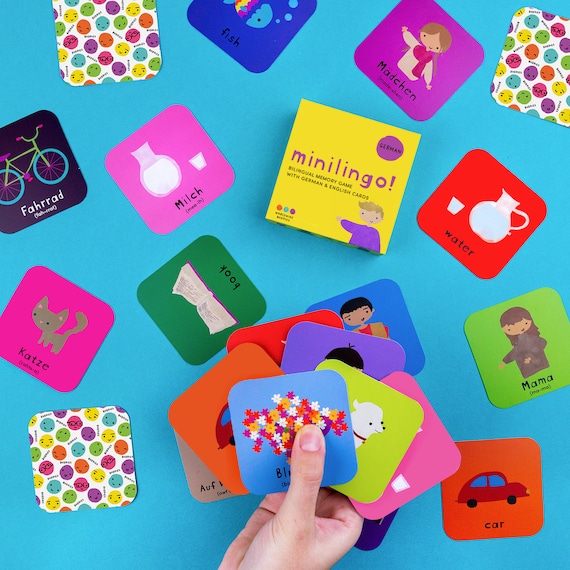 German/English bilingual flashcards: minilingo memory card game / Easter Basket Fillers