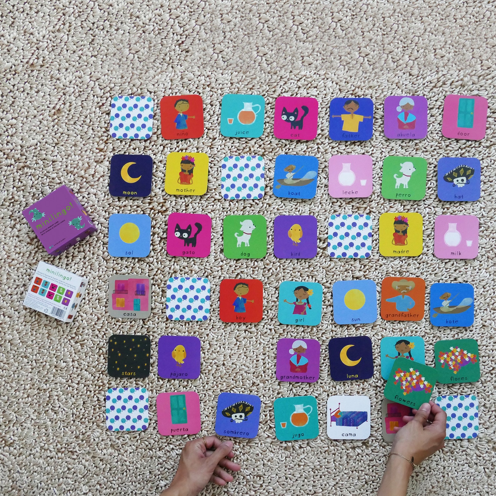 Bilingual Flashcards / Memory Card Game / Language Cards / | Etsy