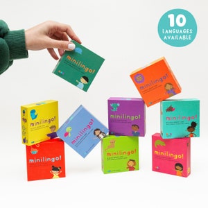 Minilingo, French/English bilingual flashcards Summer Olympics 2024 for kids Montessori learning cards memory card game learn French image 9