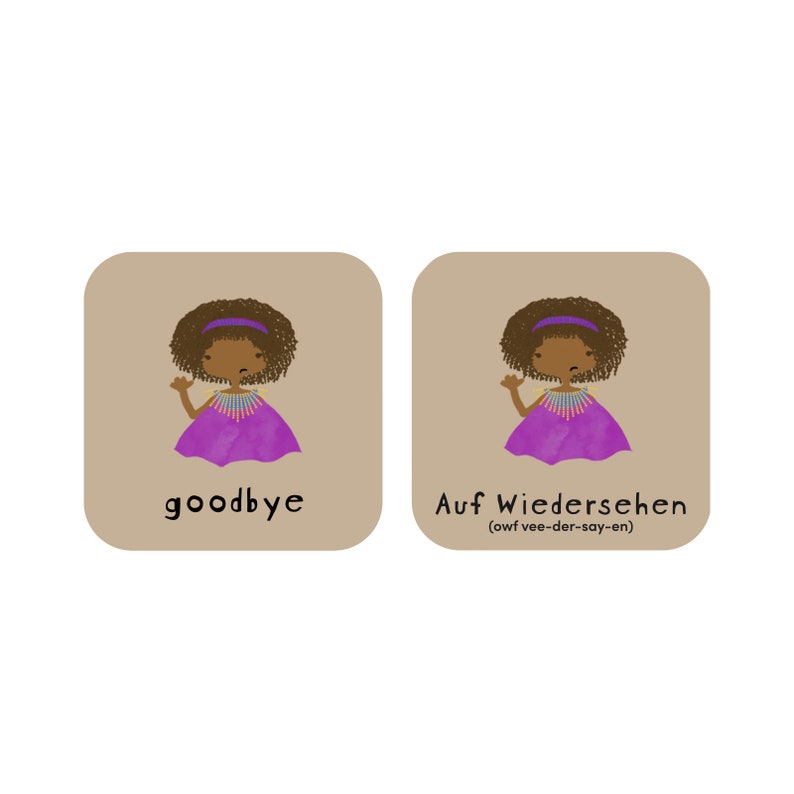 Schede didattiche bilingue tedesco/inglese: gioco di memoria Minilingo / Attività linguistica per bambini immagine 7
