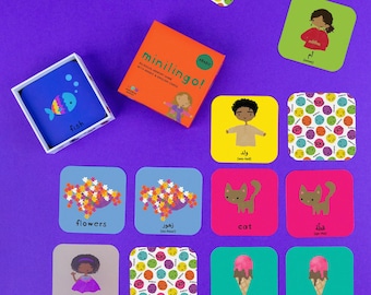 Arabic/English bilingual flashcards: minilingo memory card game | Kids language activity