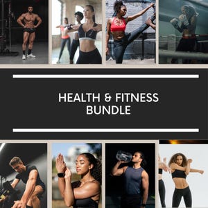 Pacchetto Salute e Fitness con MRR e PLR pronti per la rivendita, Planner Fitness PLR ed eBook Fitness, Diario di perdita di peso, Guide alimentari salutari