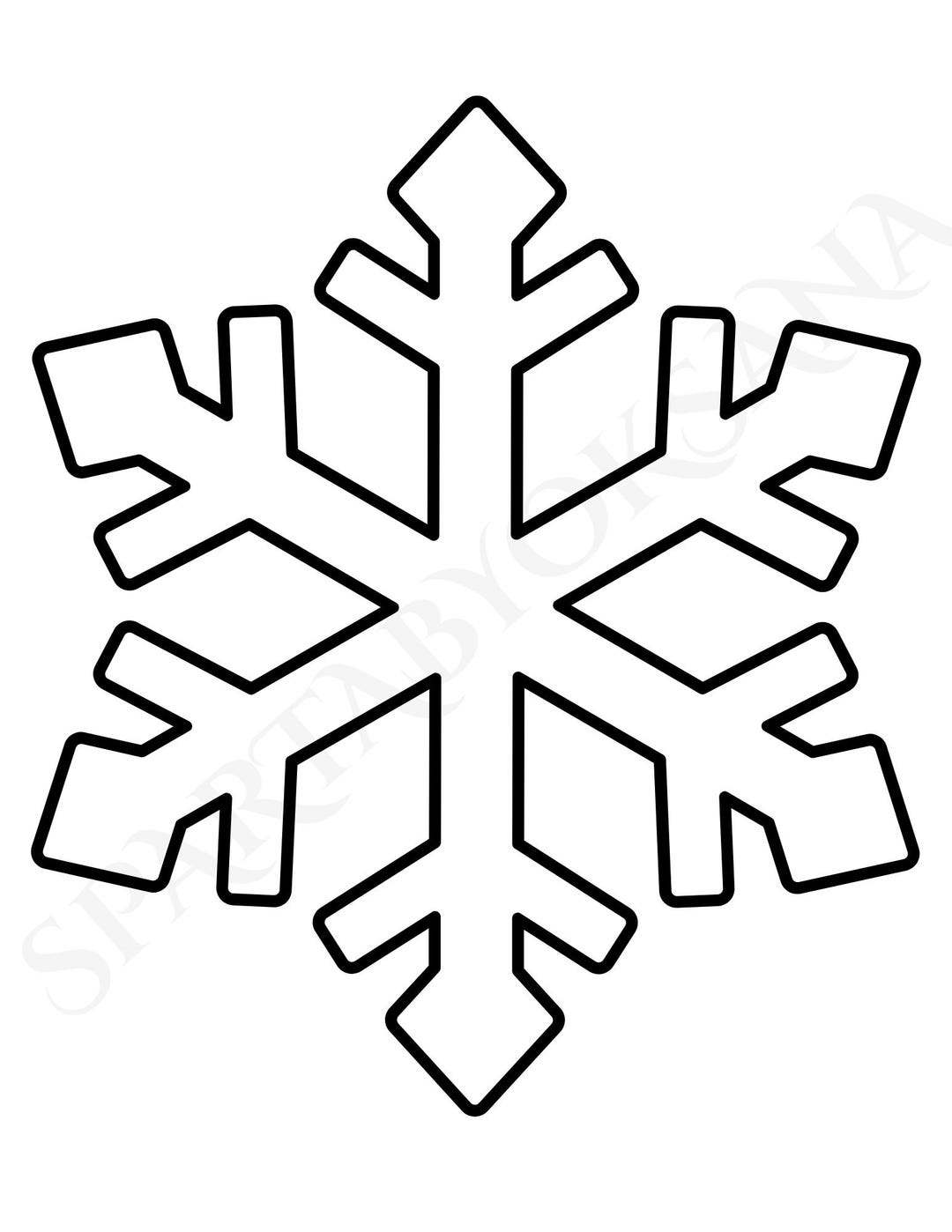 4 Und 8inch Snowflake Template, DIY Snowflake Cutout, Kids Crafts ...