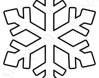 4 und 8inch Snowflake Template, DIY Snowflake Cutout, Kids Crafts, ClassroomDecor, ChristmasDecor,WinterCrafts, Printable Snowflake SVG, PDF