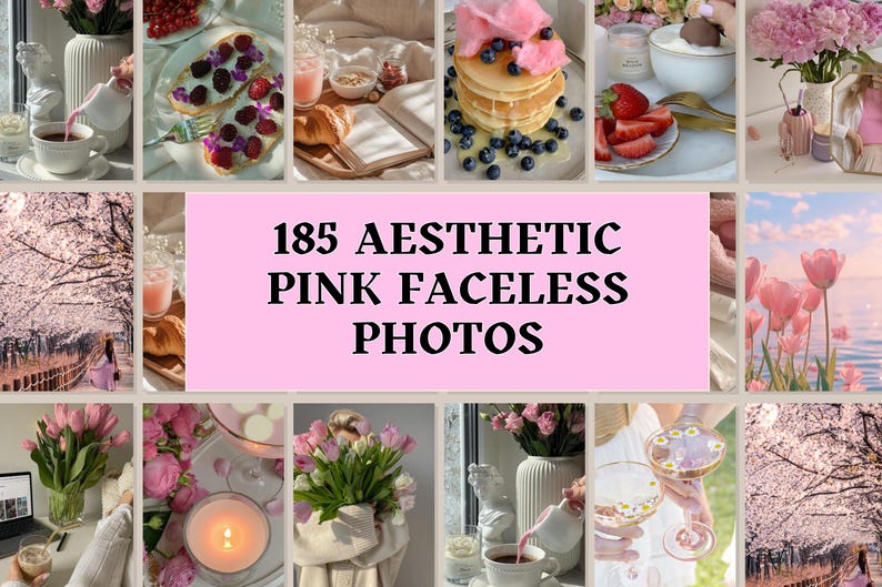 185 Pink Aesthetic Photos, Faceless Images for Creators (digital ...