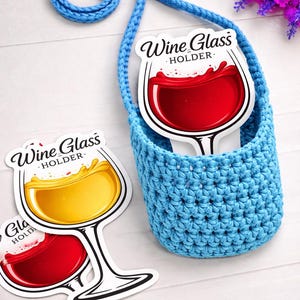 Printable Wine Glass Holder Display Card Templates (PDF, SVG)