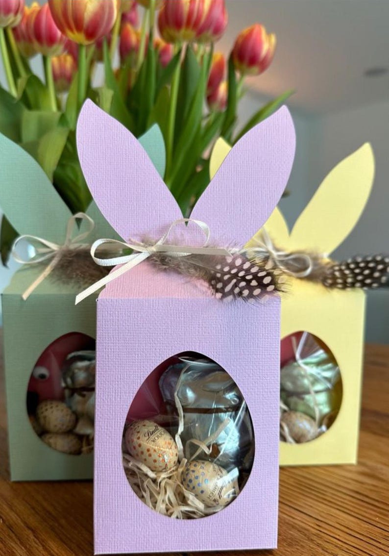 Printable Easter Bunny Box Template + Bonus Bunny SVG, PDF, Bunny Gift ...