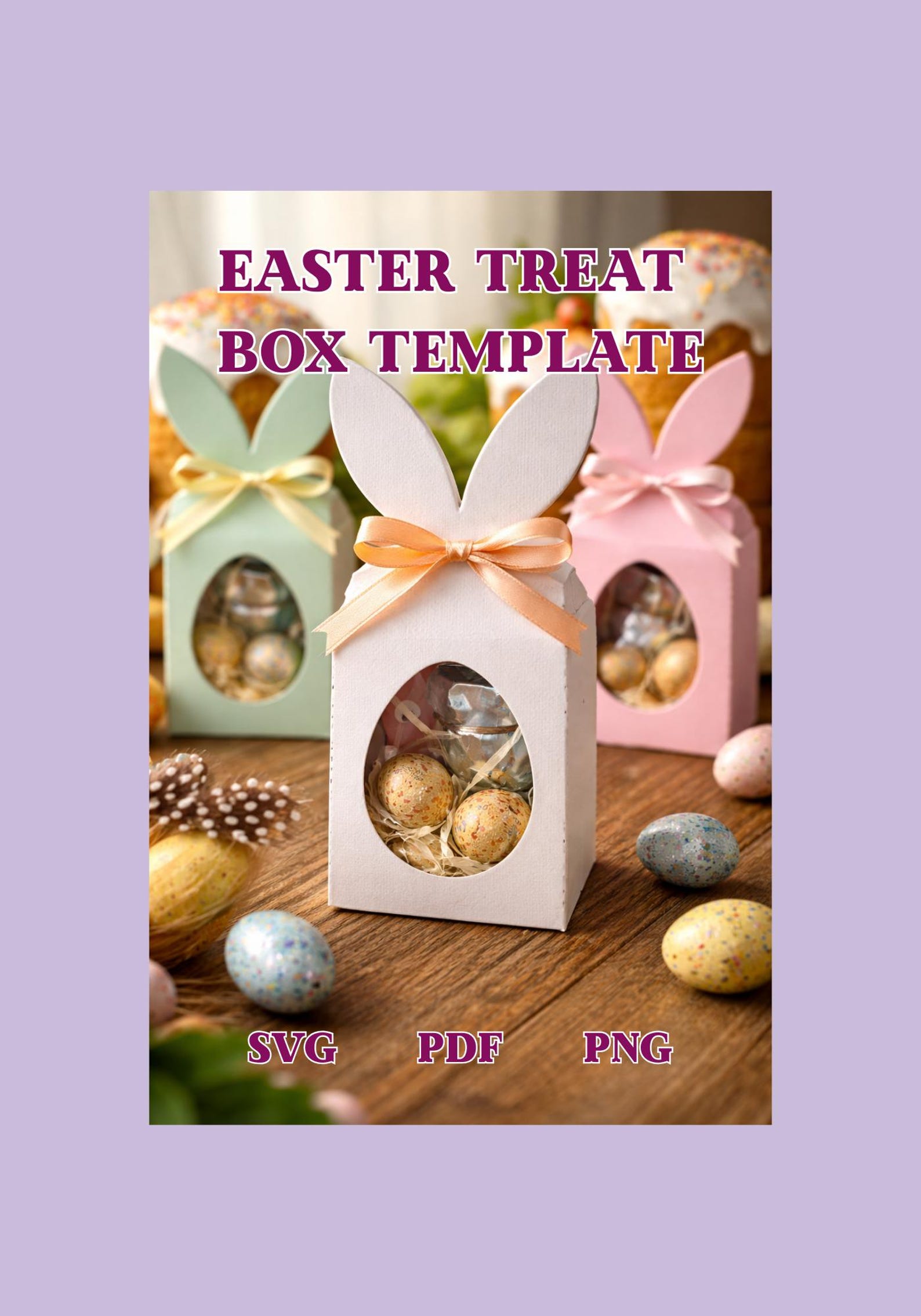 Printable Easter Bunny Box Template + Bonus Bunny SVG, PDF, Bunny Gift ...