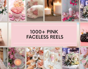Pink Aesthetic Faceless Reels, Pink Travel Reels, Pink Tik Tok Reels, Pink Instragram Videos, Pink Faceless Digital marketing with PLR & MRR