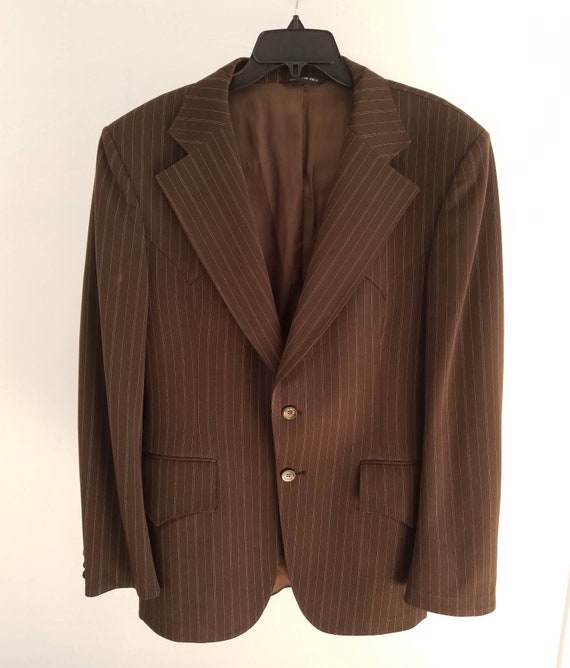 Vintage Mens H Bar C Pinstripe Jacket Sportcoat